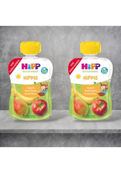 Organik Muzlu Elmalı Armut Püresi 100 Gr X 2 Adet