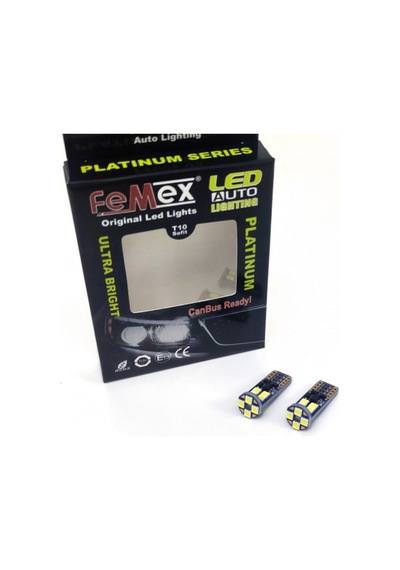 Femex Platinum Beyaz Ampul T10 12 Smd 3030 Chip Led Aktif Canbus