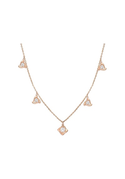 Zirkon Tektaş-Rüzgar Gülü Kombinli Rose Renk 925 Ayar Gümüş Şans (429460012) Zirkon Tektaş-Rüzgar Gülü Kombinli Rose Renk 925 Ayar Gümüş Şans (429460012)