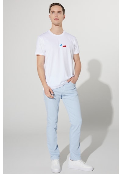 AC&Co / Altınyıldız Classics ERKEK MAVI 360 Derece Her Yöne Esneyen Slim Fit Dar Kesim Pamuklu Rahat Pantolon Mavi