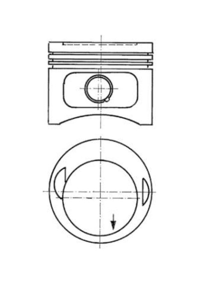 Pıston - 236 - Segman Std 95.50mm Mercedes M102 W201 W123 W124 W460 - Dpmıx-hb - 22 Pım Piston Segman