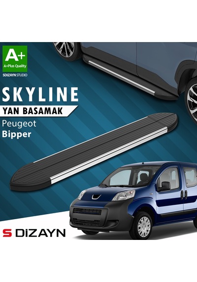 S-dizayn Peugeot Bipper Skyline Krom Yan Basamak 173 Cm 2007-2017 A+ Kalite