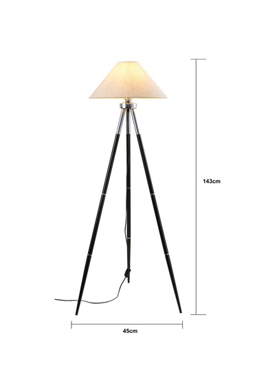 Cosby Siyah-krom Kaplamalı Tripod Metal 3 Ayaklı Lambader Diğer