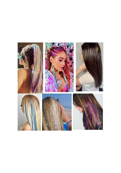 Hb Tasarım Pembe Hair Tinsel Saç Simi 50-55 Cm, Tek Ebat, Estva2211prk, Renkli