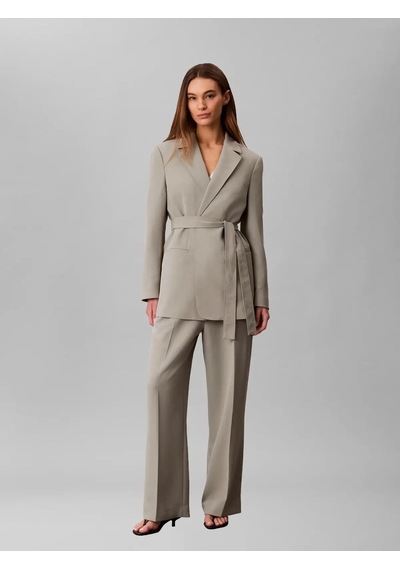 Calvin Klein Casual Twıll Belted, Pez, 6 Bej Kadın Ceket