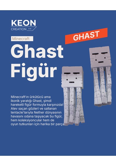 Minecraft Hareketli Ghast Figürü