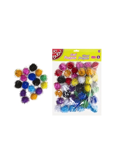 Bu-Bu Ponpon Simli 3 Cm 50Li Karma 00113