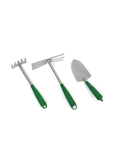 Garden Tools Çelik 3'lü Bahçe Seti Çapa Tırmık Kürek