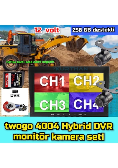 256 Gb Destekli 7 İnç Hybrid Dvr Monitör Ve 2 Adet Kelebek Kamera