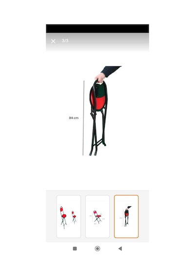 1 Adet Katlanır Tabure Katlanır Sandalye Çok Renkli