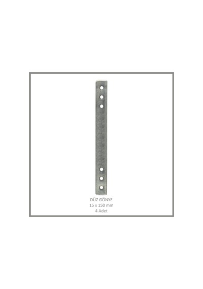 Düz Gönye, Sac Gönye, 15 X 150 Mm 4 Adet Metalik
