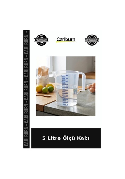 Özel Üretim Şeffaf Mutfak Profesyonel Geniş Hacimli Ergonomik 5 Litre Ölçü Kabı Diğer