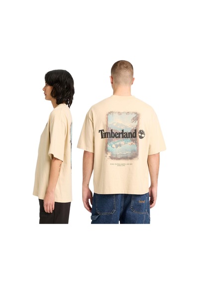 B0a5mqr2601-r Timberland Outdoor Photo Back Graphic Tee Erkek T-shirt Krem B0a5mqr2601-r Krem