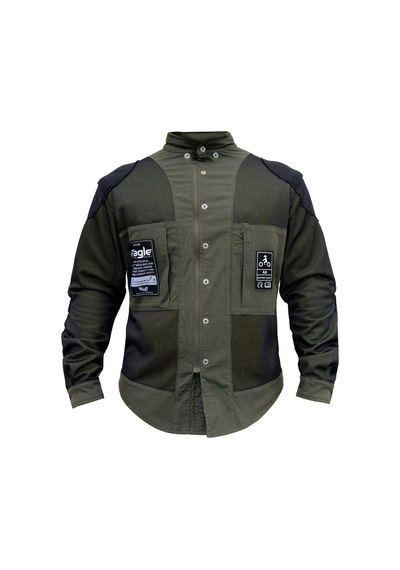 Eagle Khaki Korumalı Motosiklet Gömleği Erkek