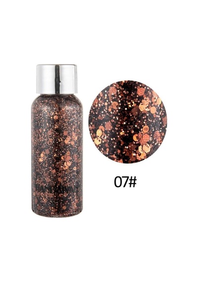 Makyaj Sim Göz Çevresi Yüz Ve Vücut Parlatıcı Sim Glitter Jel 50 Ml Bronz