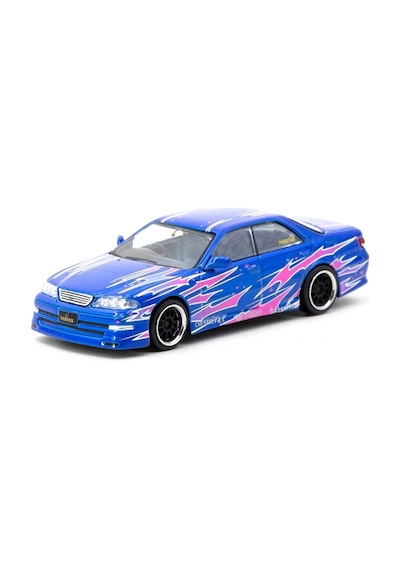 Tarmac Works 1/64 Vertex Toyota Mark Iı Jzx100 Blue Metallic