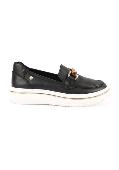 Mamma Mia Mammamia Kadın Hakiki Deri Comfort Sneaker Kalın Taban Bağcıklı Günlük Ayakkabı Siyah