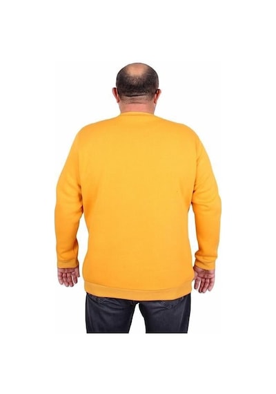 Starbattal Erkek Büyük Beden Sıfır Yaka 3ip Sweat London 24208 Hardal Hardal