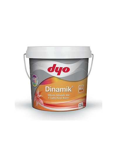 Dyo 0444 Toz Pudra 7,5lt Dinamik Mat Silikonlu Silinebilir İç Cephe Duvar Boyası 7,5 L