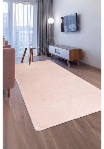 Dijidekor Peluş Halı Pembe Cool Düz Desenli Yıkanabilir Post ...