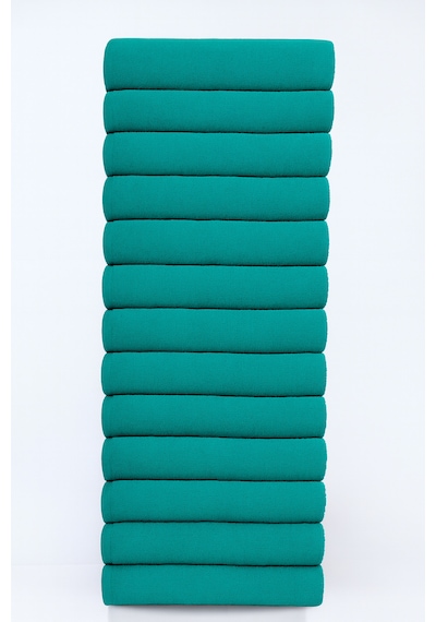 12 Adet Siyah 50 X 90 Cm Mikrofiber El Yüz Kuaför Berber Spor Havlusu Leke Ve Saç Boyası Tutmayan Mint Yeşili