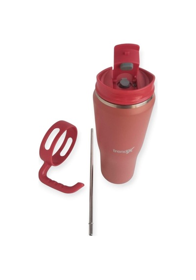 Trendix Çelik İçli Termos Bardak Matara 1200 Ml Kırmızı Çok Renkli