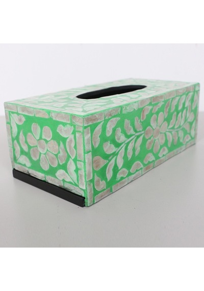 Anita Sedefli Dikdörtgen Peçetelik 23x12x8,5 Cm Yeşil