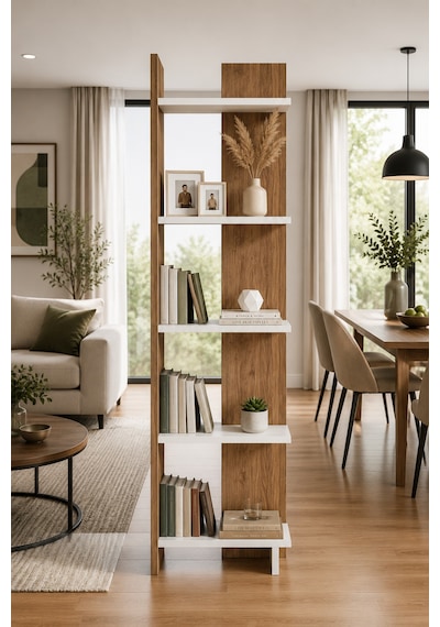 Andes Ceviz Renk Dekoratif Kitaplık Ve Çok Amaçlı Raf Ünitesi Modern Salon Kitaplığı Açık Raf Sistemi Ceviz Beyaz Andes Ceviz Renk Dekoratif Kitaplık Ve Çok Amaçlı Raf Ünitesi Modern Salon Kitaplığı Açık Raf Sistemi Ceviz Beyaz