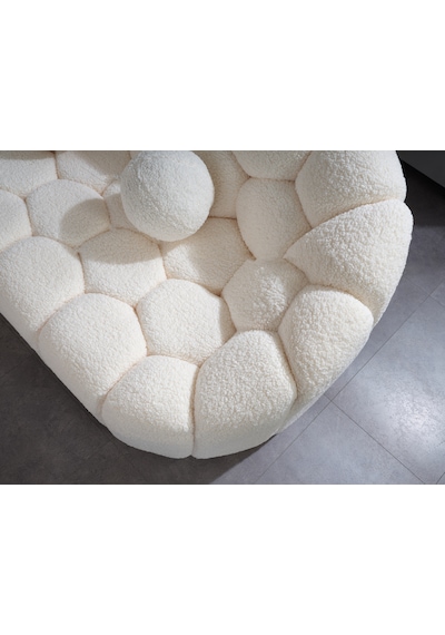 Most Balloon İkili Kanepe İthal Beyaz Teddy Kumaş Evinize Teslim