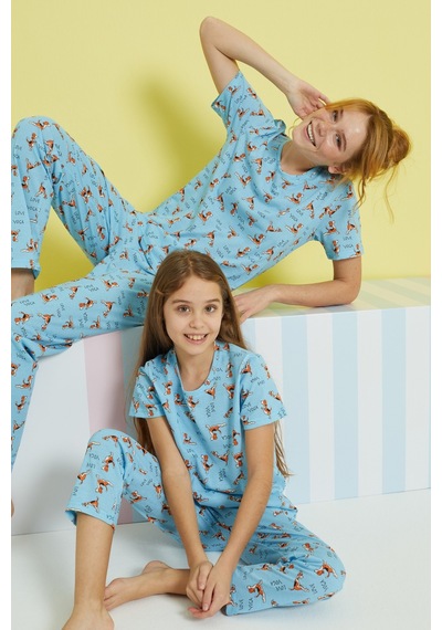 Siyah İnci Örme Pijama Takım 24107081 Çok Renkli