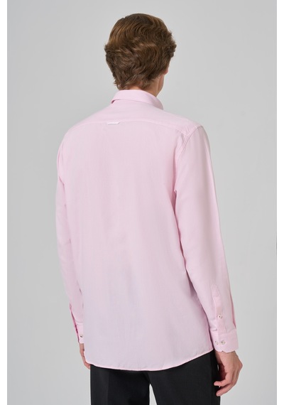 Morven Erkek Pembe Pamuk Regular Fit Düğmeli Yaka Gömlek 26ms004002150 Pembe