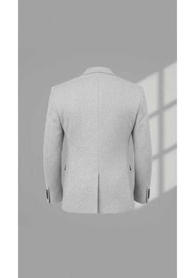 Plus Scorpion Erkek Karyağdı Desenli Slim Fit Blazer Ceket Siyah & Bej Şık Günlük Ve Ofis Kombin Siyah