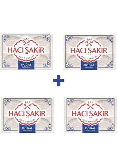Hacı Şakir Doğal Saf Geleneksel Beyaz Sabun 4'lü 3 x 150 G