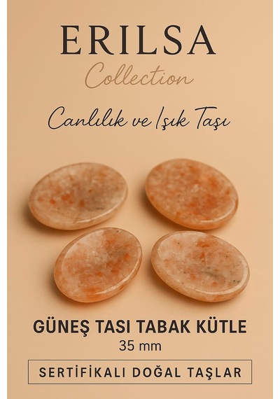 Sertifikalı Güneş Taşı Kase Kütle 35 Mm - Doğal Canlılık Ve Işık