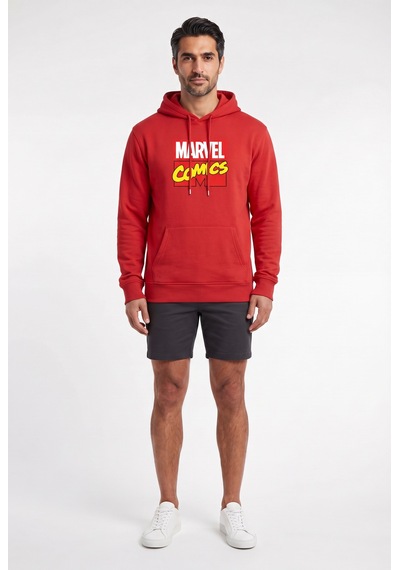 Sup Marvel Comics Kapüşonlu Kırmızı Erkek Sweatshirt 12060 Siyah