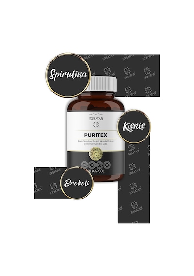 Erbatab Puritex Takviye Edici Gıda 60 Kapsül