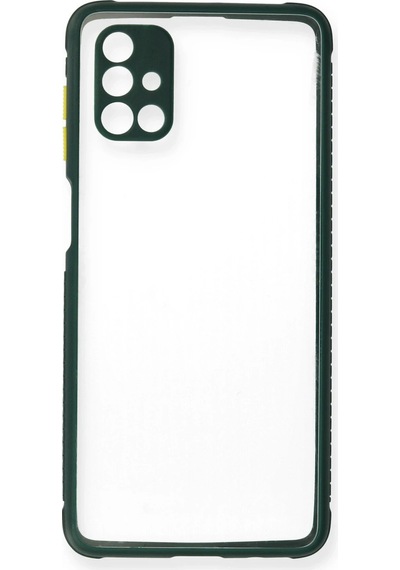 Newface Samsung Galaxy Uyumlu M51 Kılıf Miami Şeffaf Silikon - Semeglbl - 21 Koyu Yeşil