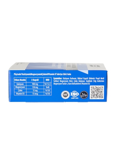 Phytodef Kalsiyum Magnezyum Çinko Vitamin D 30 Kapsül