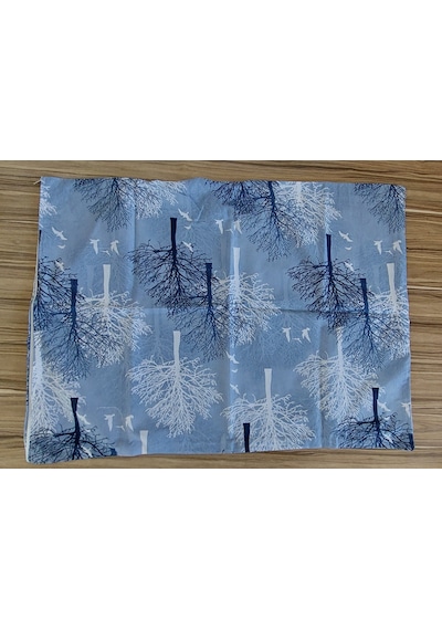 60x80cm Yastık Kılıfı, Pamuklu Kaliteli Kumaşlı, Fermuarlı, Sadece Kılıf Mavi