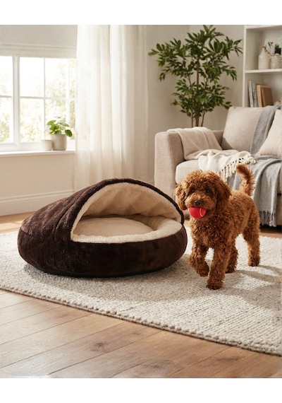 Kanguru Model Yuvarlak Kedi/köpek Yatağı