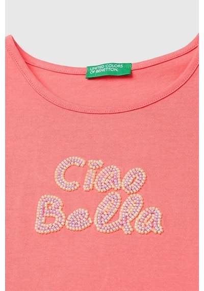 United Colors Of Benetton Kız Çocuk Mercan Ön Ve Arka Baskı Detaylı Boncuk İşlemeli Geniş Yaka T-shirt 6-14 Yaş -2861 Pembe United Colors Of Benetton Kız Çocuk Mercan Ön Ve Arka Baskı Detaylı Boncuk İşlemeli Geniş Yaka T-shirt 6-14 Yaş -2861 Pembe