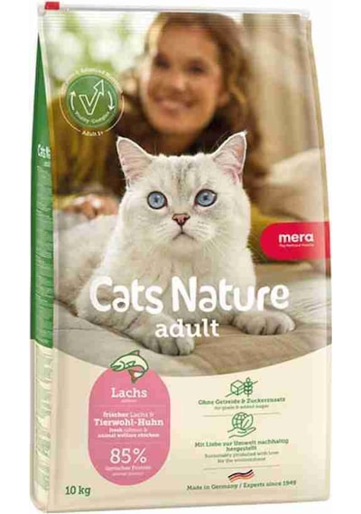 Mera Cats Nature Adult Somonlu Tahılsız Yetişkin Kedi Maması 10 Kg