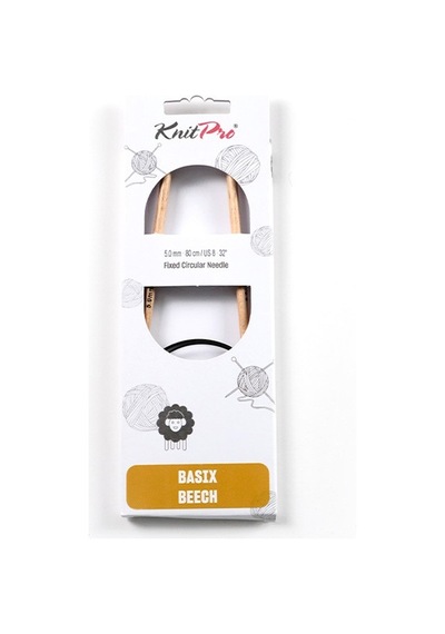 Knitpro Basix Kayın Ağacı Yuvarlak Örgü Şişi 80cm 5.00mm 35386