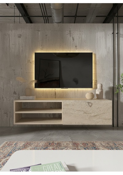 Resital Tv Ünitesi S1246-8 Traverten Traverten