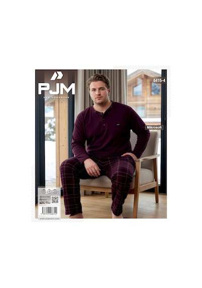 Pijamoni Pjm Erkek Battal Beden Mikrosoft Düğmeli Yaka Kışlık Pijama Takımı 6415/4 - 1 Adet Vişne Çürüğü Pijamoni Pjm Erkek Battal Beden Mikrosoft Düğmeli Yaka Kışlık Pijama Takımı 6415/4 - 1 Adet Vişne Çürüğü