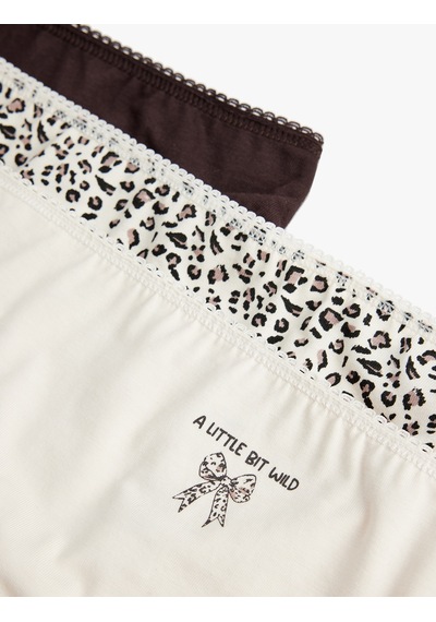 Koton Kurdele Baskılı Rahat Kalıp Leopar Desenli Pamuklu 3'lü Brief Külot Seti Siyah Desenli 6wlk30075mk Siyah Desenli Koton Kurdele Baskılı Rahat Kalıp Leopar Desenli Pamuklu 3'lü Brief Külot Seti Siyah Desenli 6wlk30075mk Siyah Desenli
