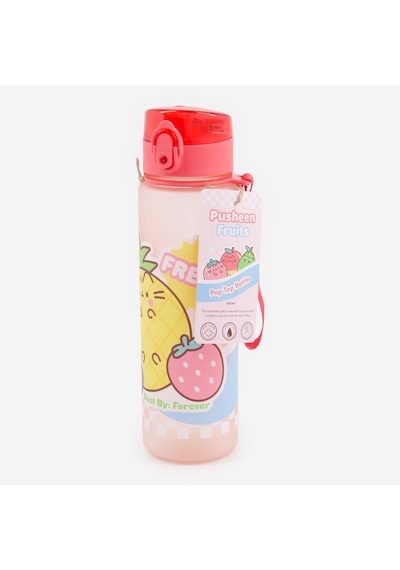 Pusheen Fruits Meyve Temalı, 600ml Kapasiteli, Pop-top Kapaklı Matara Ve Su Şişesi pembe