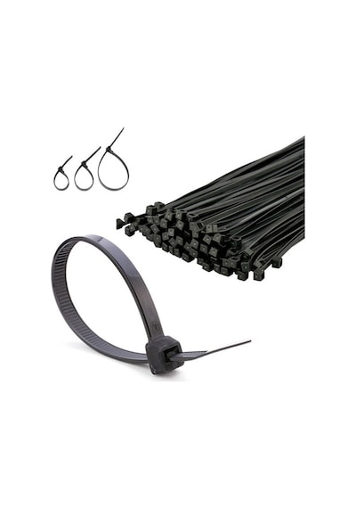 370 3.6Mm - Siyah - 37 Cm Kablo Bağı - 100 Adet