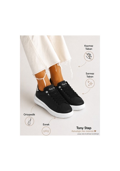 Ts Tonny Step Tonny Step Ünisex Sneaker Falyon Sararmaz Taban Hafif Tüy Gibi Günlük Spor Ayakkabı Siyah-beyaz Topuk Ts Tonny Step Tonny Step Ünisex Sneaker Falyon Sararmaz Taban Hafif Tüy Gibi Günlük Spor Ayakkabı Siyah-beyaz Topuk
