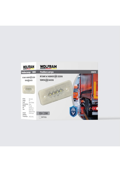 Side Marker Yan Pozisyon Lambası Beyaz Renk Led 12v 2w E9-r10 Belgeli